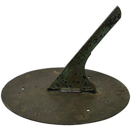 Georgian Bronze Garden Sundial Top With Gnomon