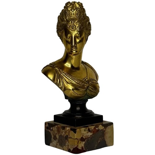 Late 19Th Century Bronze Bust Of Diana De Poitiers