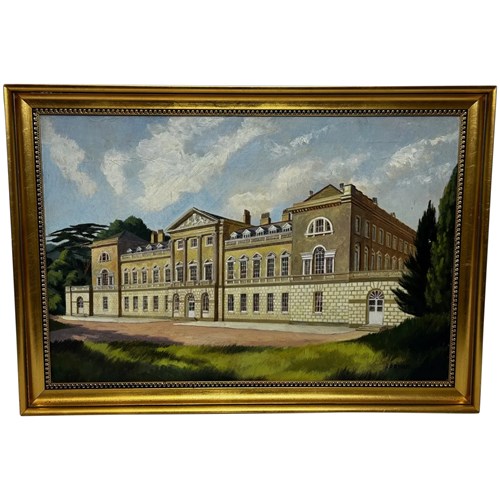 Oil Painting Historic Duke Of Bedford’S Estate Home Woburn Abbey