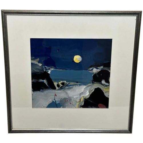 Scottish Painting Moonlight Seaside Night Beach By James Downie Robertson RSA