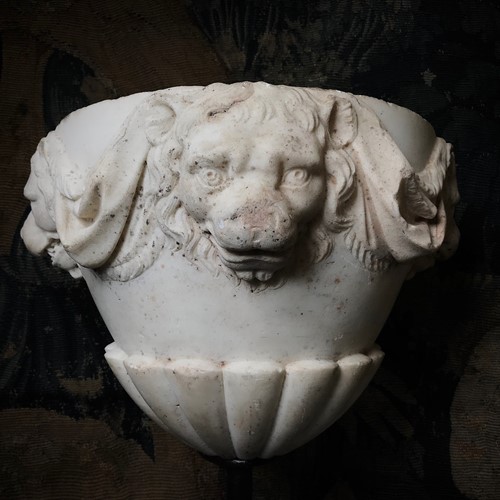 Italian Carrara Marble Lion Fragment 16Th Century 