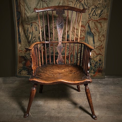 Early Georgian Ash & Elm Windsor Chair C.1760