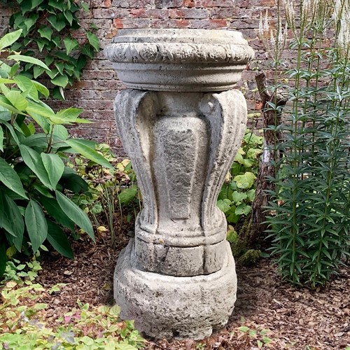 Scrolled French Sectional Stone Pedestal C.1670 & Later