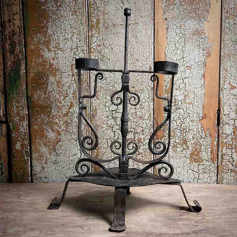 Ornate Wrought Iron Candle Holder Late 17Th/Early 18Th Century-chris-holmes-antiques-4b5ddcb3-84ba-4a66-8212-89c9185c3fba-main-638150947441931780.jpeg
