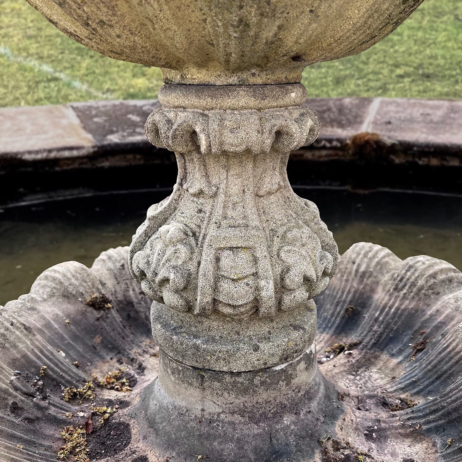 Two-Tiered French Cast Iron Fountain - Decorative Collective