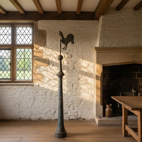 English Folk Art Cockerel Weathervane C.1880