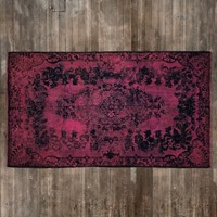 Antique Artisan Re-worked Turkish Carpet Fuchsia