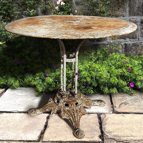 French Cast Iron Bistro Table C.1880