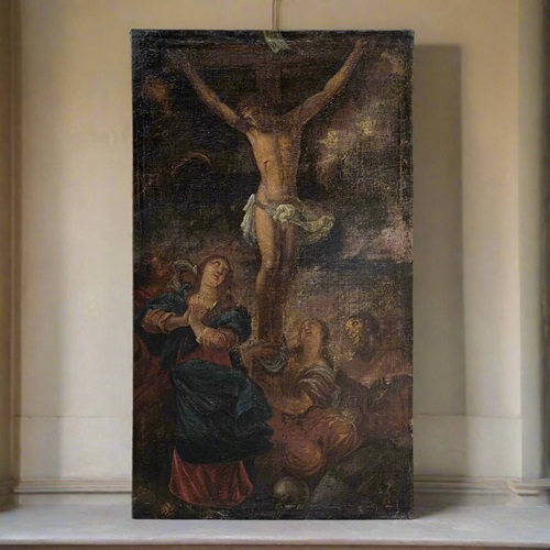 ‘The Crucifixion’ Old Master Oil On Canvas Late 17Th/Early 18Th Century