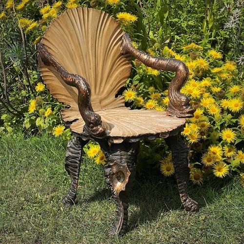 Pauly & Cie Venetian Grotto Armchair, Venice, Italy, Late 19Th Century