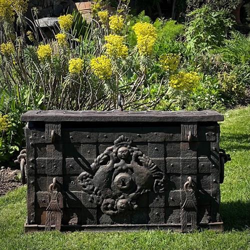 A Monumental 17Th Century South German Iron Strong Chest, C.1650–1700