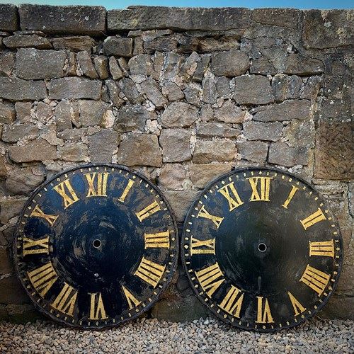 Pair Of Clock Faces From St Bartholomew’S Church In Arkendale, Nr Knaresborough