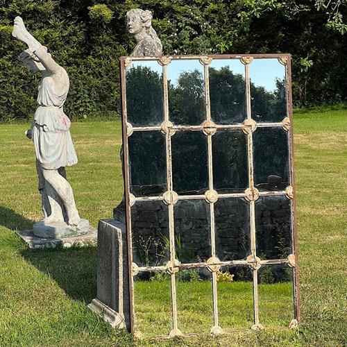 Cast Iron English Reclaimed Window Mirror