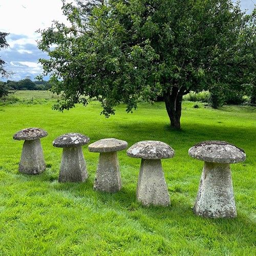 Set Of Five Cotswolds Staddle Stones C.1750
