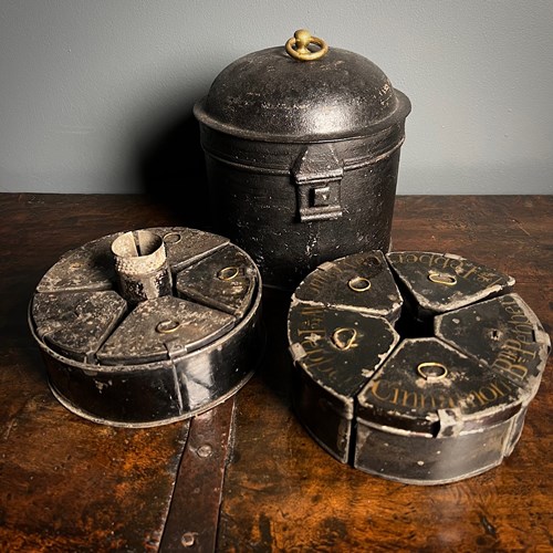 Large Georgian Toleware Spice Box C.1820