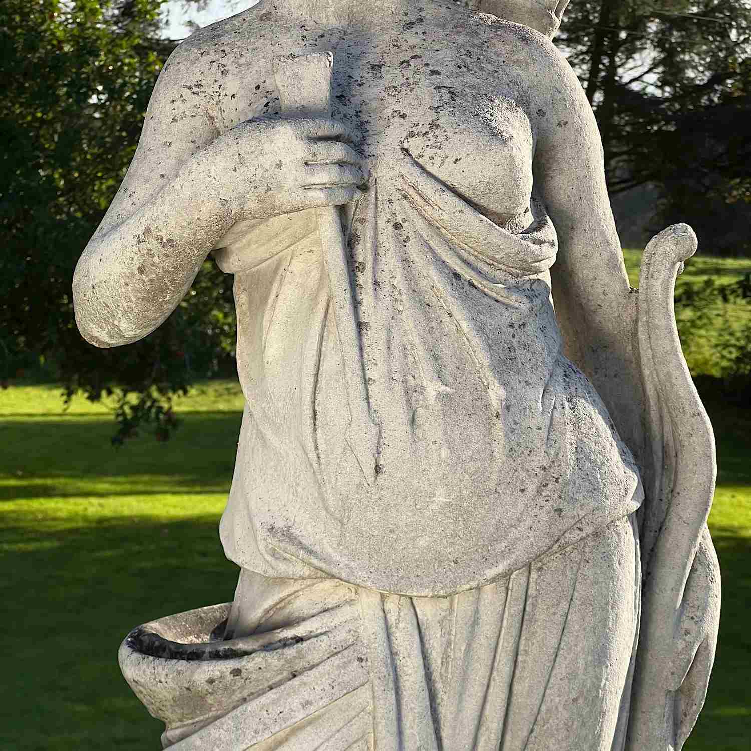 Huntress Or Diana Statue With Plinth - Decorative Collective