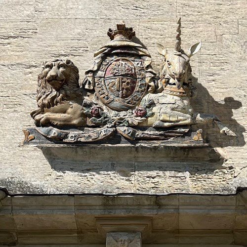 Royal Coat Of Arms From Newby Hall C.1860