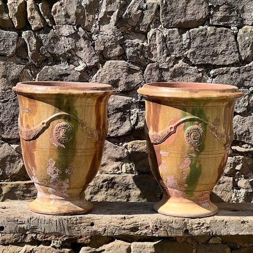 Pair Of French Anduze Vases Late 20Th Century