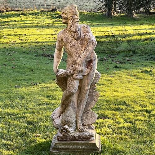 Neptune Statue And Fountain With Plinth Mid 20Th Century