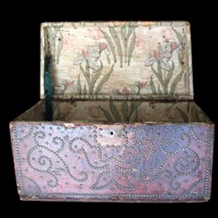 Decorative French Leather Studded Box