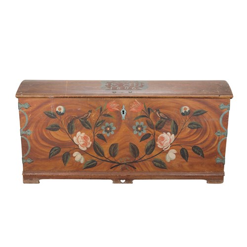 19Th Century Swedish Marriage Chest