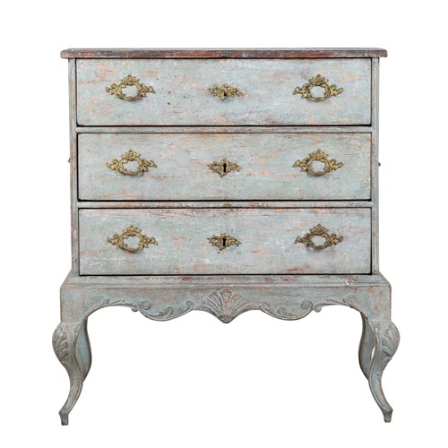 19Th Century Danish Painted Chest Of Drawers
