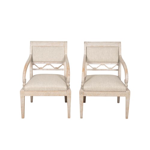 Pair Of 20Th Century Gustavian Style Armchairs