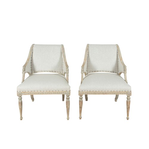 Pair Of 19Th Century Swedish Chairs In The Style Of Ephriam Stahl