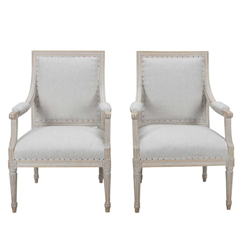 Pair Of Early 20Th Century Swedish Gustavian Style Chairs