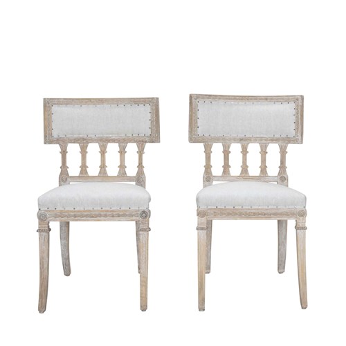 Pair Of 19Th Century Period Gustavian Klismos Chairs