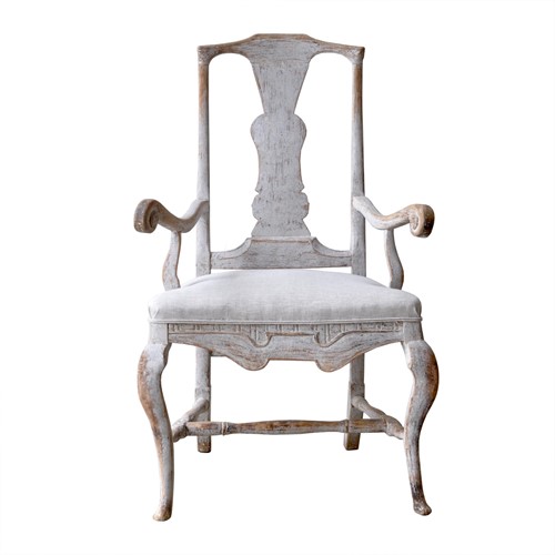 A Large Period Baroque Arm Chair