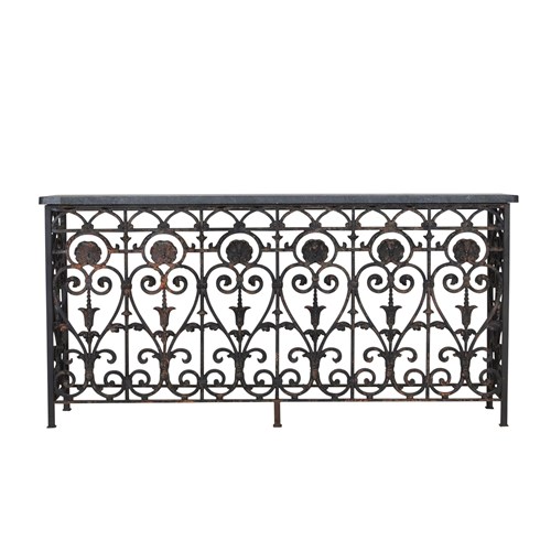 19Th Century French Iron Balcony Console