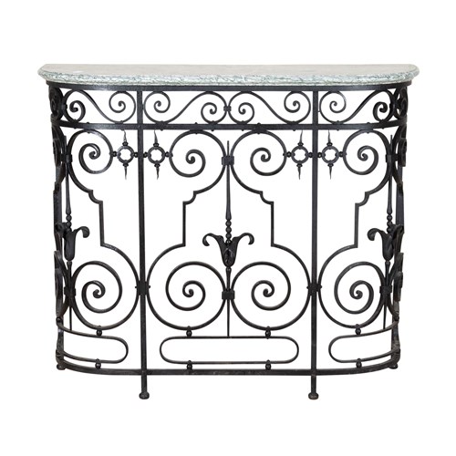 19Th Century French Iron Console Table
