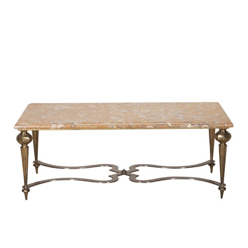 20Th Century French Fossilised Marble Top Coffee Table