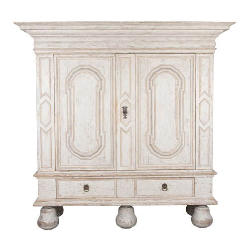 Large 18Th Century Swedish Baroque Cabinet