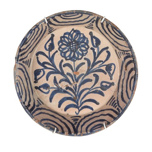 Late 19Th Century Spanish Blue And White Fajalauza Bowl
