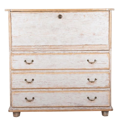 Large 19Th Century Swedish Gustavian Fall Front Desk