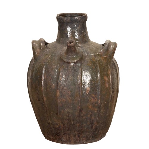 19Th Century French Walnut Oil Jar
