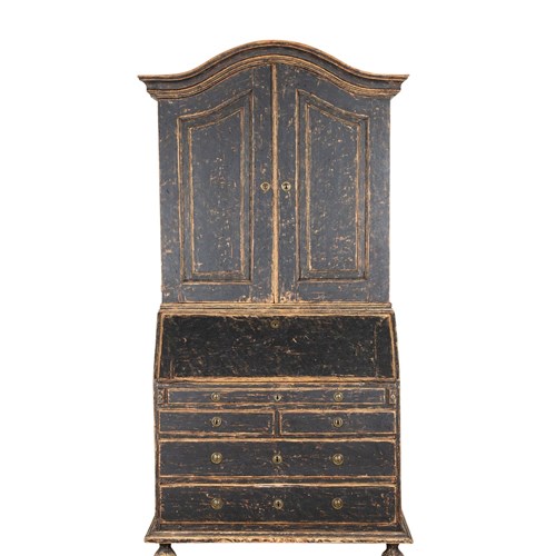 Early Swedish 19Th Century Rococo Secretary