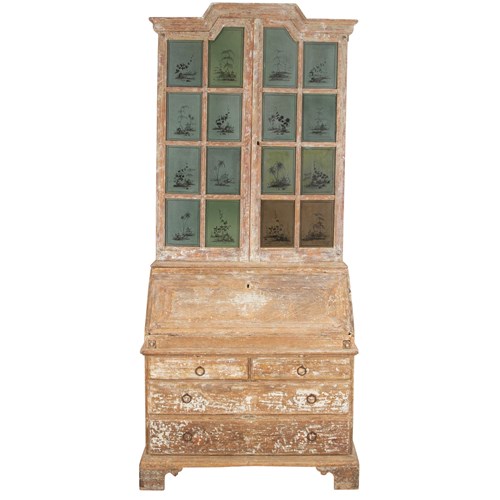 18Th Century Swedish Chinoserie Secretary