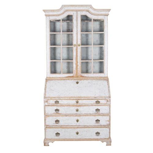 Tall 18Th Century Swedish Rococo Secretary