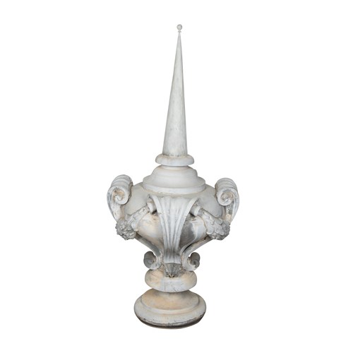 Large 19Th Century French Zinc Finial
