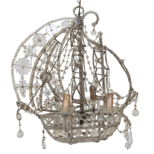 1940S Italian Chandelier In The Form Of A Galleon