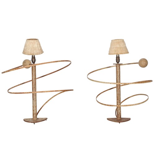 Pair Of 19Th Century French Orbital Lamps