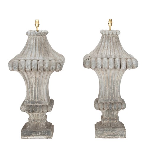 Large Pair Of 19Th Century Zinc Lamps