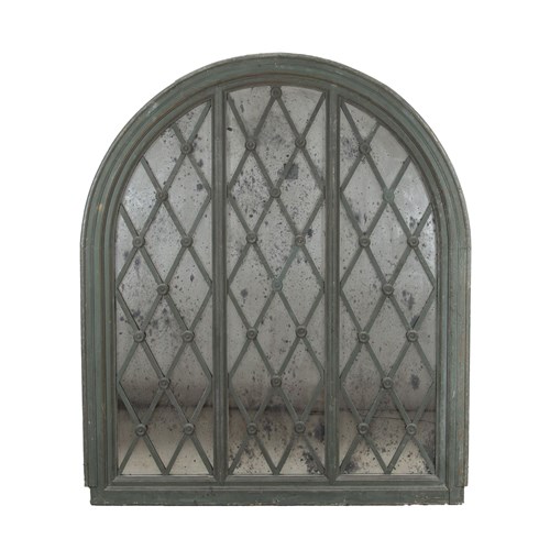 Late 19Th Century French Wooden Window Frame Converted To Mirror