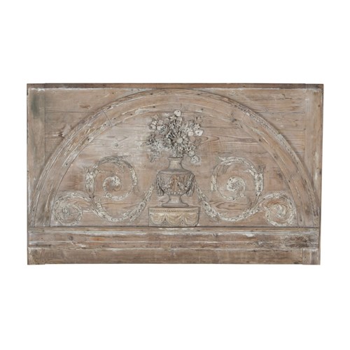 18Th Century French Louis XVI Carved Pine Panel