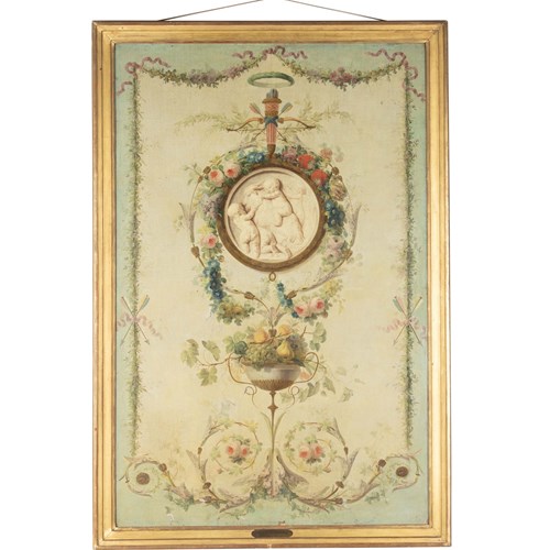 Late 18Th Century Oil On Canvas Painting By Joseph Sauvage