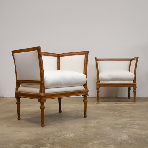 Pair Of Italian Salon Chairs 