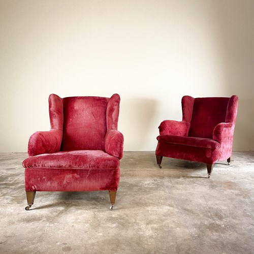 Pair Howard Style Armchairs